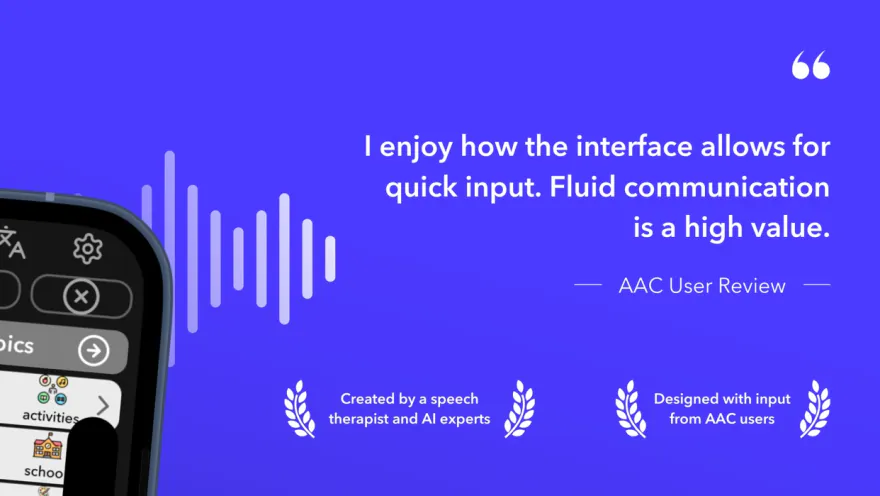 Flexspeak AAC web screen