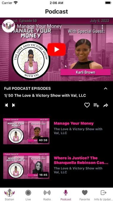 Love & Victory app screen