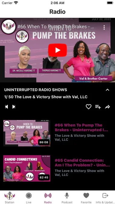 Love & Victory app screen