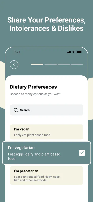 Safe Appetite app screen