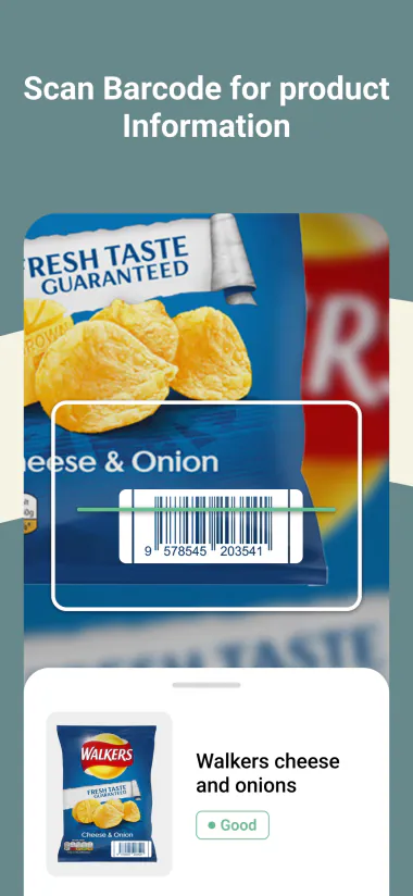 Safe Appetite app screen
