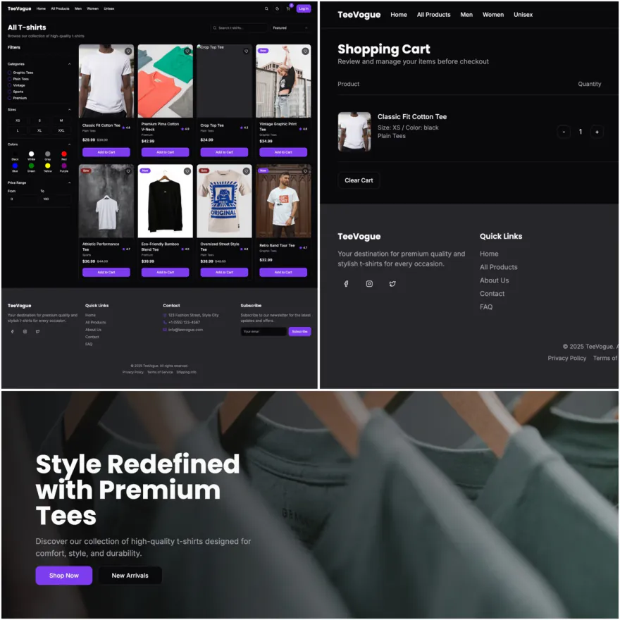 Tee Vogue web screen